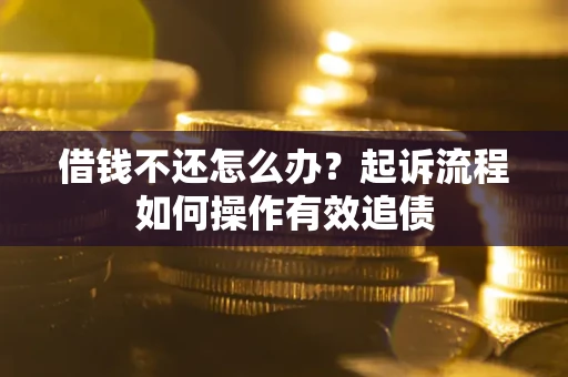 北京借钱不还怎么办？起诉流程如何操作有效追债
