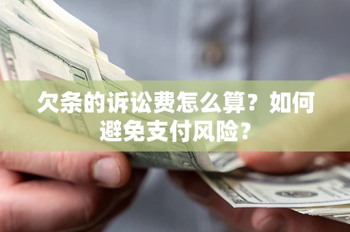 北京欠条的诉讼费怎么算？如何避免支付风险？